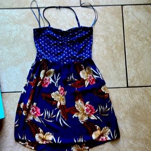 Roxy blue floral dress